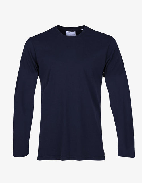 Colorful Standard - Classic Organic LS Tee Navy Blue - T-shirt manches longues bleu marine en coton biologique-T-shirts-CS1002
