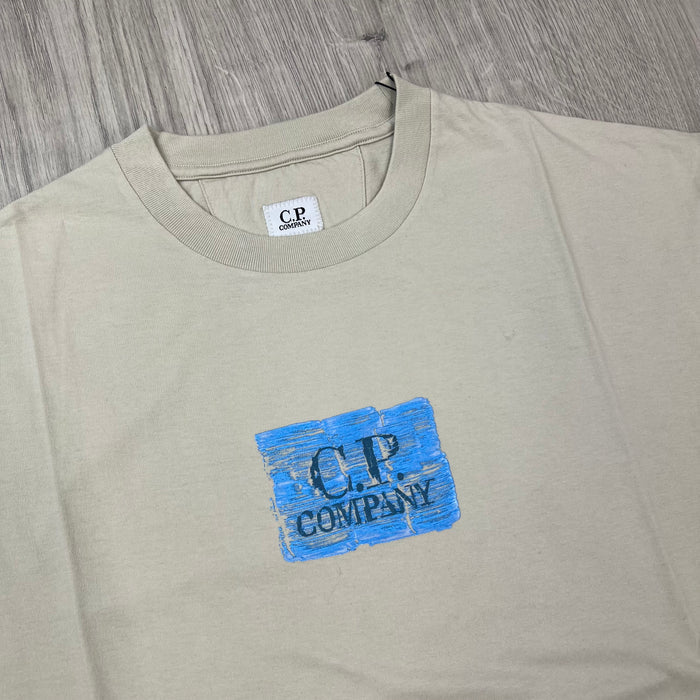 CP Company Logo T-Shirt - Silver Birch