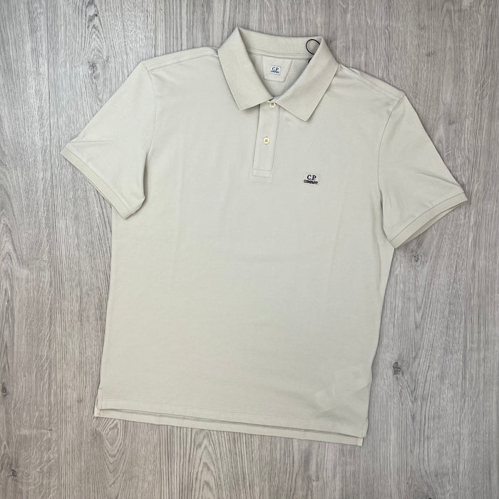 CP Company Piquet Polo Shirt - Silver Birch