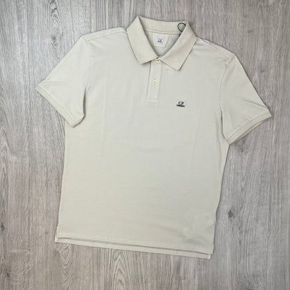 CP Company Piquet Polo Shirt - Silver Birch