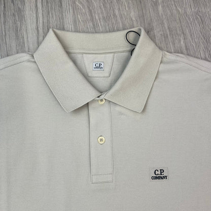 CP Company Piquet Polo Shirt - Silver Birch