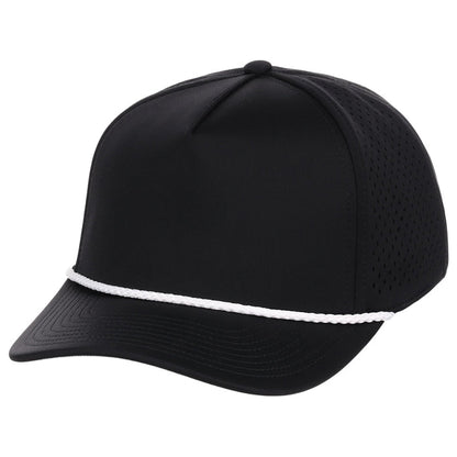 Crowns By Lids Rope 5-Panel Tech Cap - Black