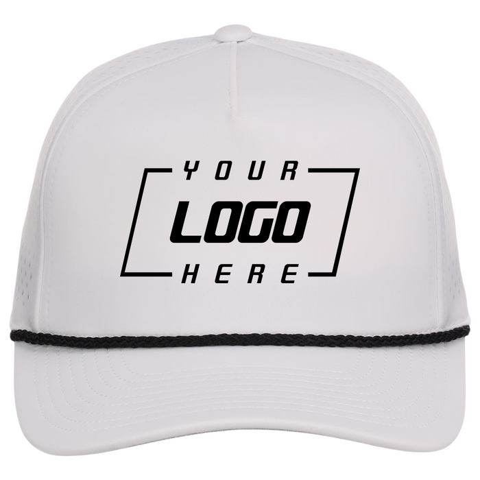 Crowns By Lids Rope 5-Panel Tech Cap - White