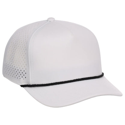 Crowns By Lids Rope 5-Panel Tech Cap - White