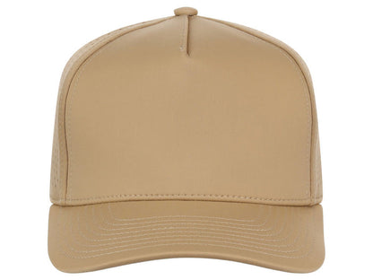 Crowns By Lids Tee Box 5-Panel Tech Cap - Khaki