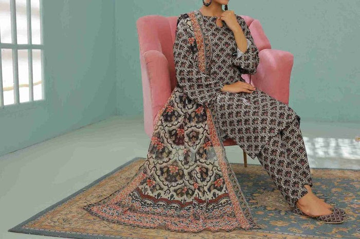 Dusky Bloom UnStitched X KHUSSA (COMBO SET)