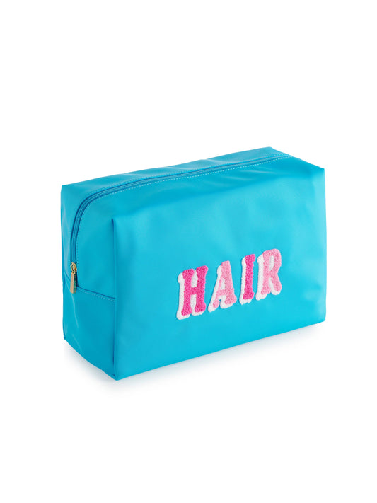 "HAIR" OVERSIZED ZIP POUCH