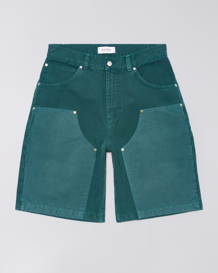 Edwin - Double Knee Worker Short - Mediterranea green-Pantalons et Shorts-I036469