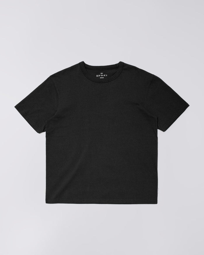 Edwin - T-shirt Regular Basic - Black-T-shirts-I036570