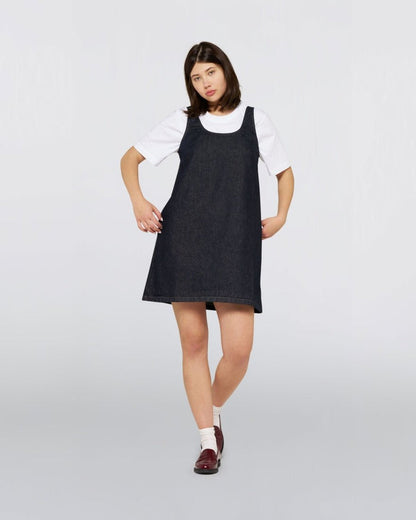 Edwin - W' Ivy Dress - Blue Rinsed-Robes-I036448