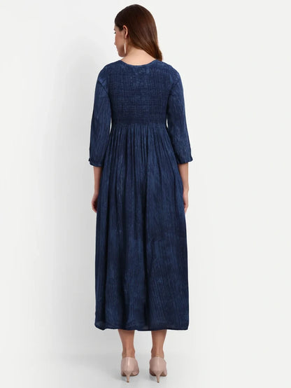 Ethnic Motifs Print Cotton Midi Dress