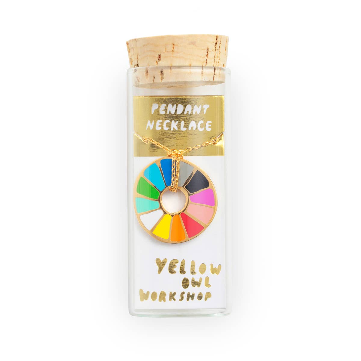 Color Wheel Pendant Necklace