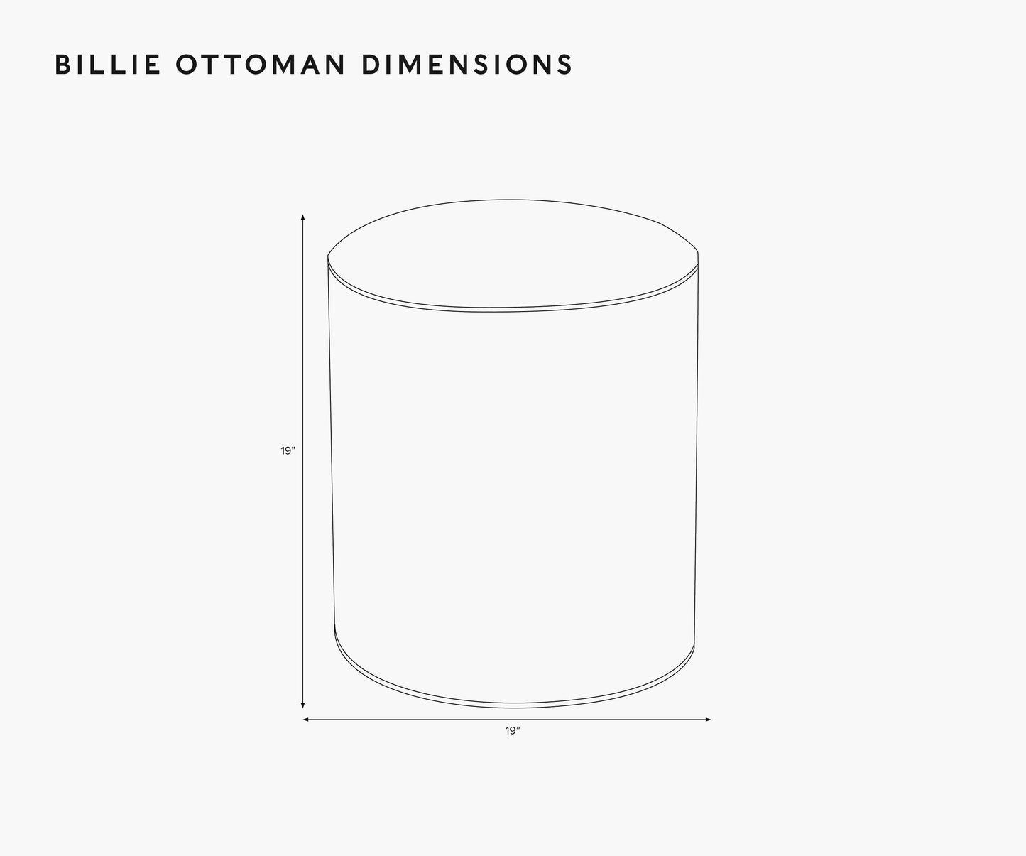 Billie Ottoman - Dahlia