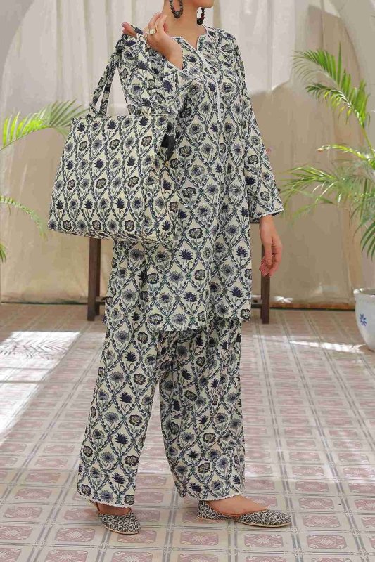 Frosted Florals (Farshi Shalwar) Stitched X KHUSSA (COMBO SET)