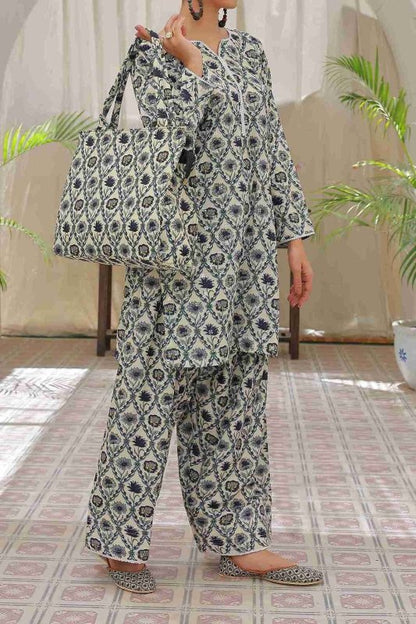 Frosted Florals (Farshi Shalwar) Stitched X KHUSSA (COMBO SET)