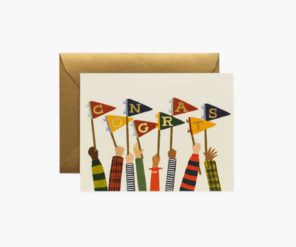Congrats Pennants Congrats Card - Single Card
