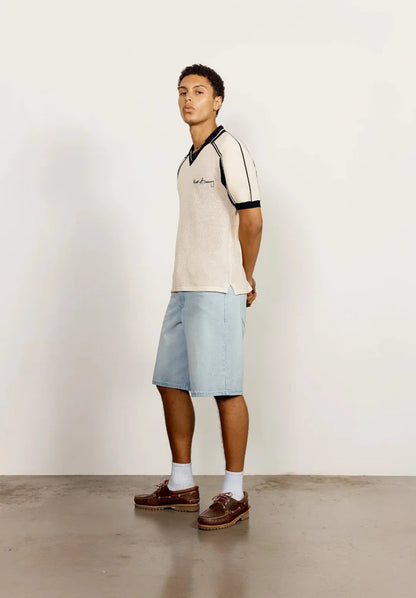 House Of Sunny - VOL25170 Keepers Knit Polo - Oat - T-shirts - VOL25170