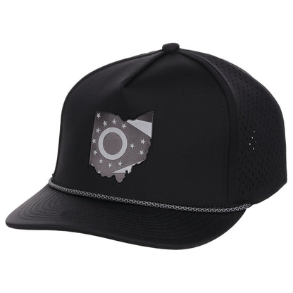 Local Crowns Ohio Reflective 5 Panel Tech w/Rope - Black