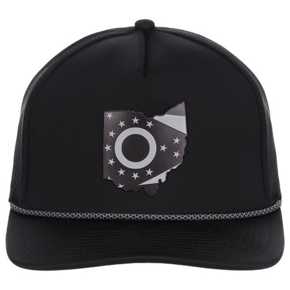 Local Crowns Ohio Reflective 5 Panel Tech w/Rope - Black