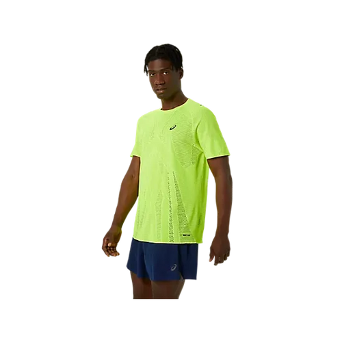 Men's Asics Metarun SS Top Safety Yellow-Apparel-33-OFF