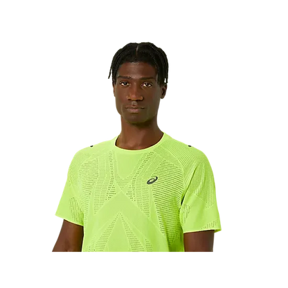 Men's Asics Metarun SS Top Safety Yellow-Apparel-33-OFF