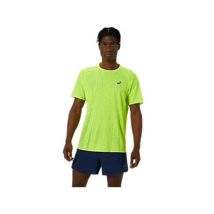 Men's Asics Metarun SS Top Safety Yellow-Apparel-33-OFF