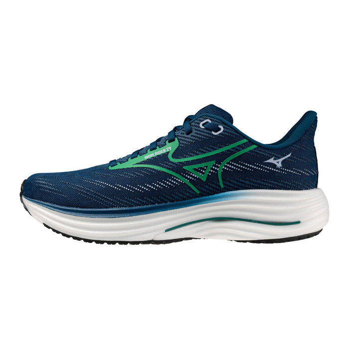 Men's Mizuno Wave rider 29 SAILOR BLUE-GOBLIN GREEN-SOULIER, shoes-33-OFF