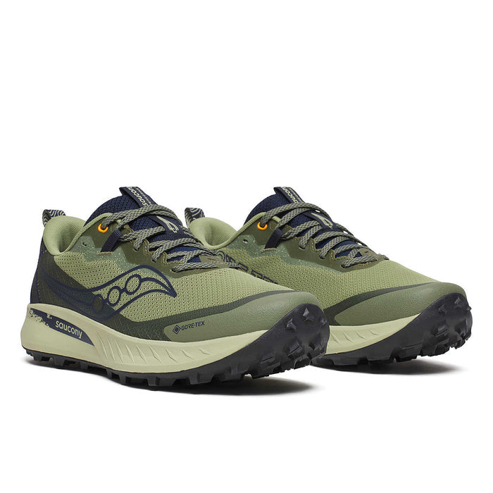 Men's Saucony Perregrine GTX HEMLOCK/NAVY-SOULIER, shoes-33-OFF