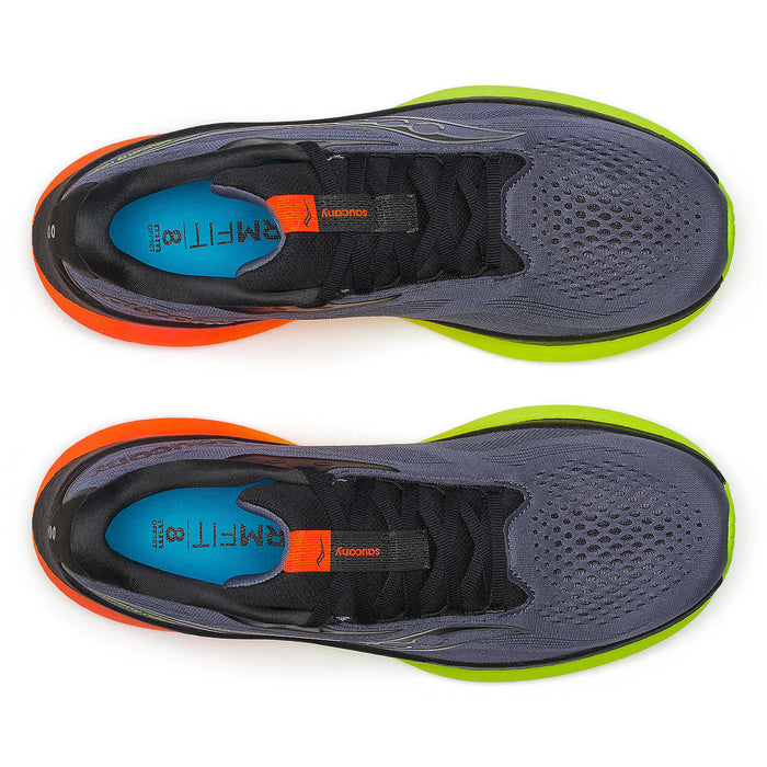 Men's Saucony Ride 18 SHADOW/VIZI-SOULIER, shoes-33-OFF