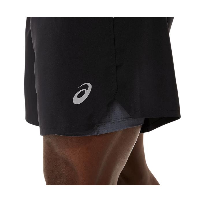 Mens's Asics Road 2-N-1 7IN Short Performance Black/ Carrier-Apparel-33-OFF