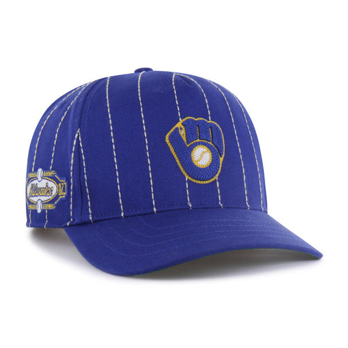 MILWAUKEE BREWERS COOPERSTOWN RAWLING PINSTRIPE '47 HITCH