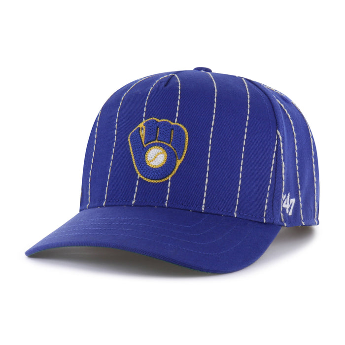 MILWAUKEE BREWERS COOPERSTOWN RAWLING PINSTRIPE '47 HITCH