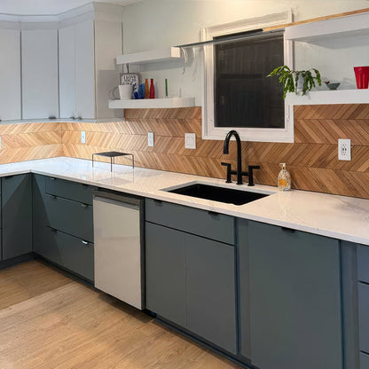 Natural Oak Chevron Panels