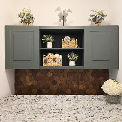 Natural Walnut 3D Hex Panels