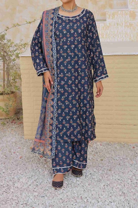 Navy Elegance Stitched X KHUSSA (COMBO SET)