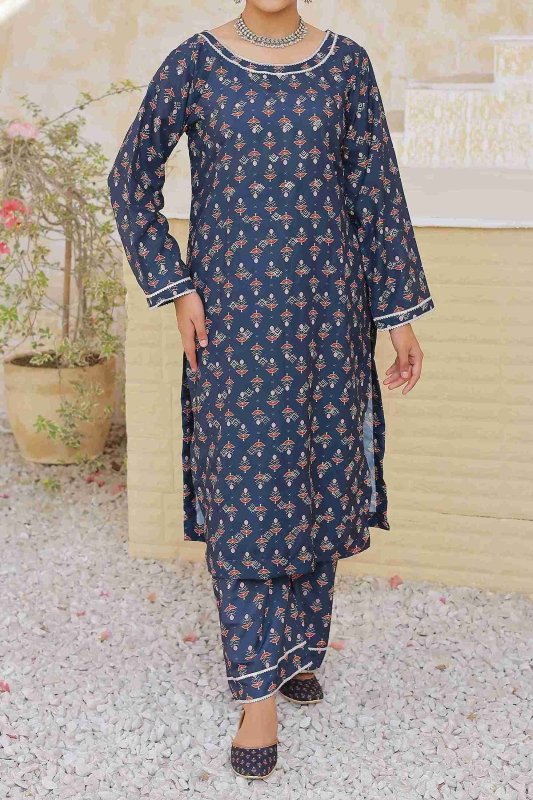 Navy Elegance Stitched X KHUSSA (COMBO SET)