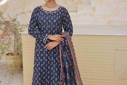 Navy Elegance Stitched X KHUSSA (COMBO SET)