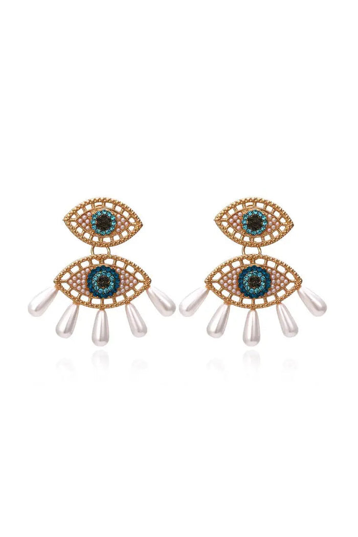 Nimat Devil's Eye Pearl Earrings