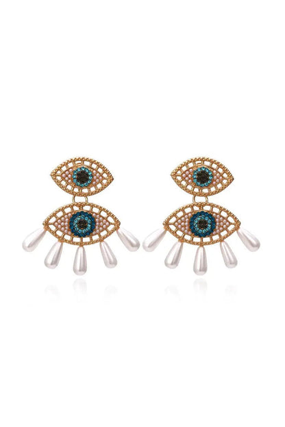 Nimat Devil's Eye Pearl Earrings