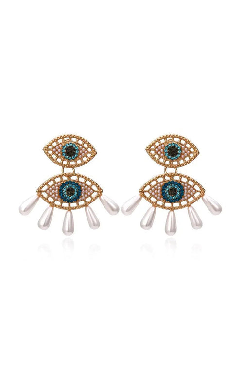Nimat Devil's Eye Pearl Earrings