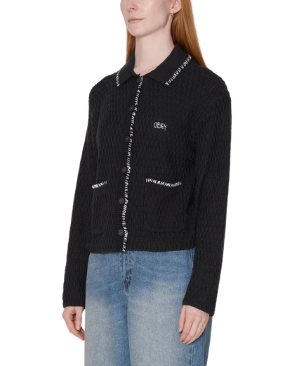Obey - Amelie Button Down Sweater - Off black - Pulls et Sweats - 251000144OBKXS