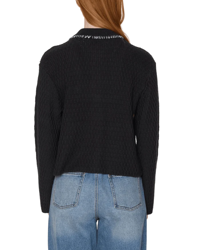 Obey - Amelie Button Down Sweater - Off black - Pulls et Sweats - 251000144OBKXS