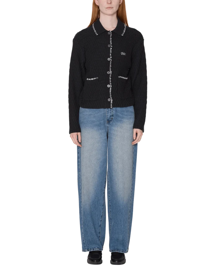 Obey - Amelie Button Down Sweater - Off black - Pulls et Sweats - 251000144OBKXS