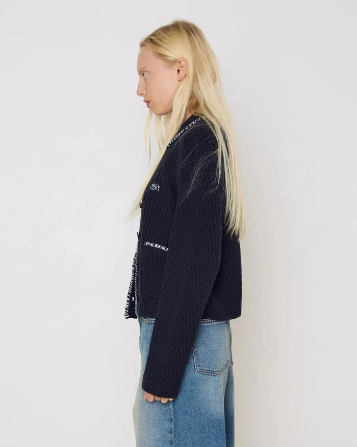 Obey - Amelie Button Down Sweater - Off black - Pulls et Sweats - 251000144OBKXS