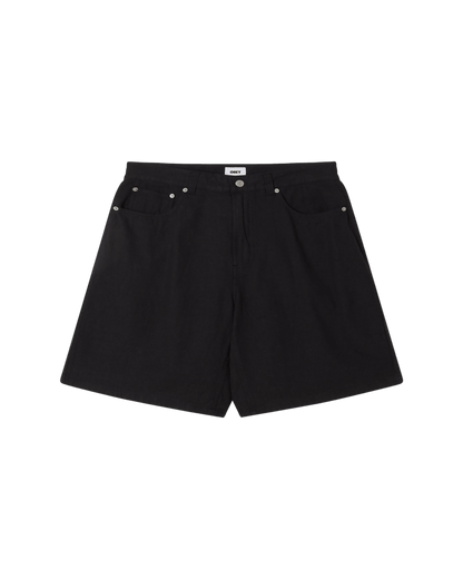 Obey - Baggy Linen Devin Short - Black - Pantalons et Shorts - 172100106BLK28