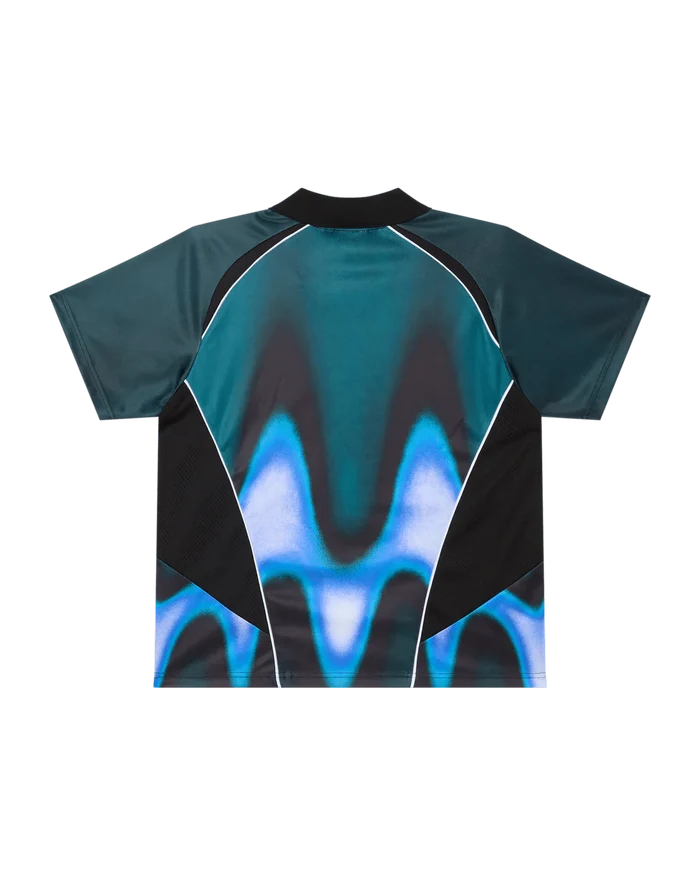 Obey - Blurred Soccer Jersey - Dark teal multi - T-shirts - 131080378DTLS