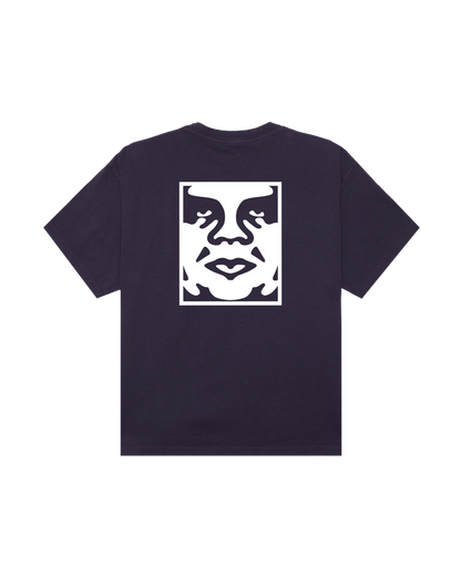 Obey - Bold Icon Face Pigment T-shirt - Pigment purple velvet - T-shirts - 167924099PUVS