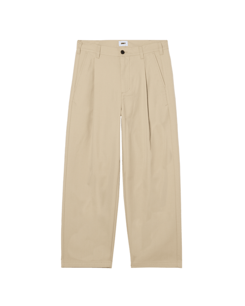 Obey - Dean Pleated Pant - Cement - Pantalons et Shorts - 142020269CEM28