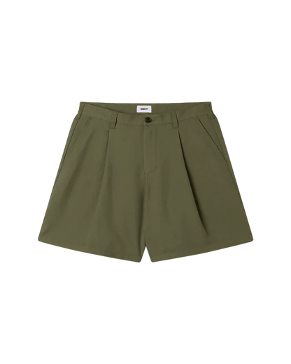 Obey - Dean Pleated Short - Tea leaf - Pantalons et Shorts - 172100101TLF29