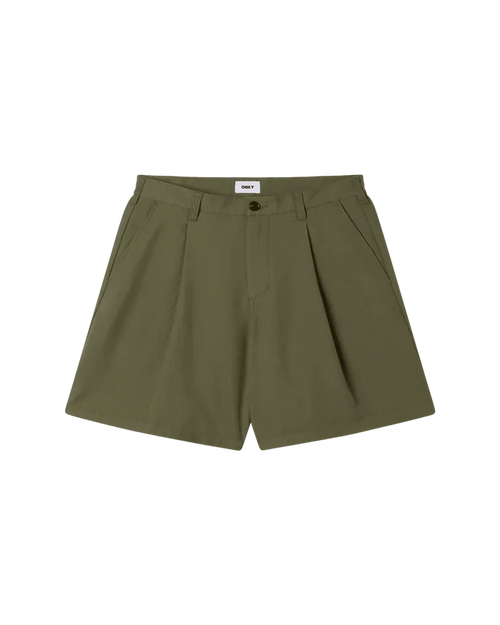 Obey - Dean Pleated Short - Tea leaf - Pantalons et Shorts - 172100101TLF29